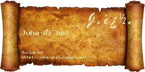 Juha Ábel névjegykártya