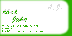 abel juha business card